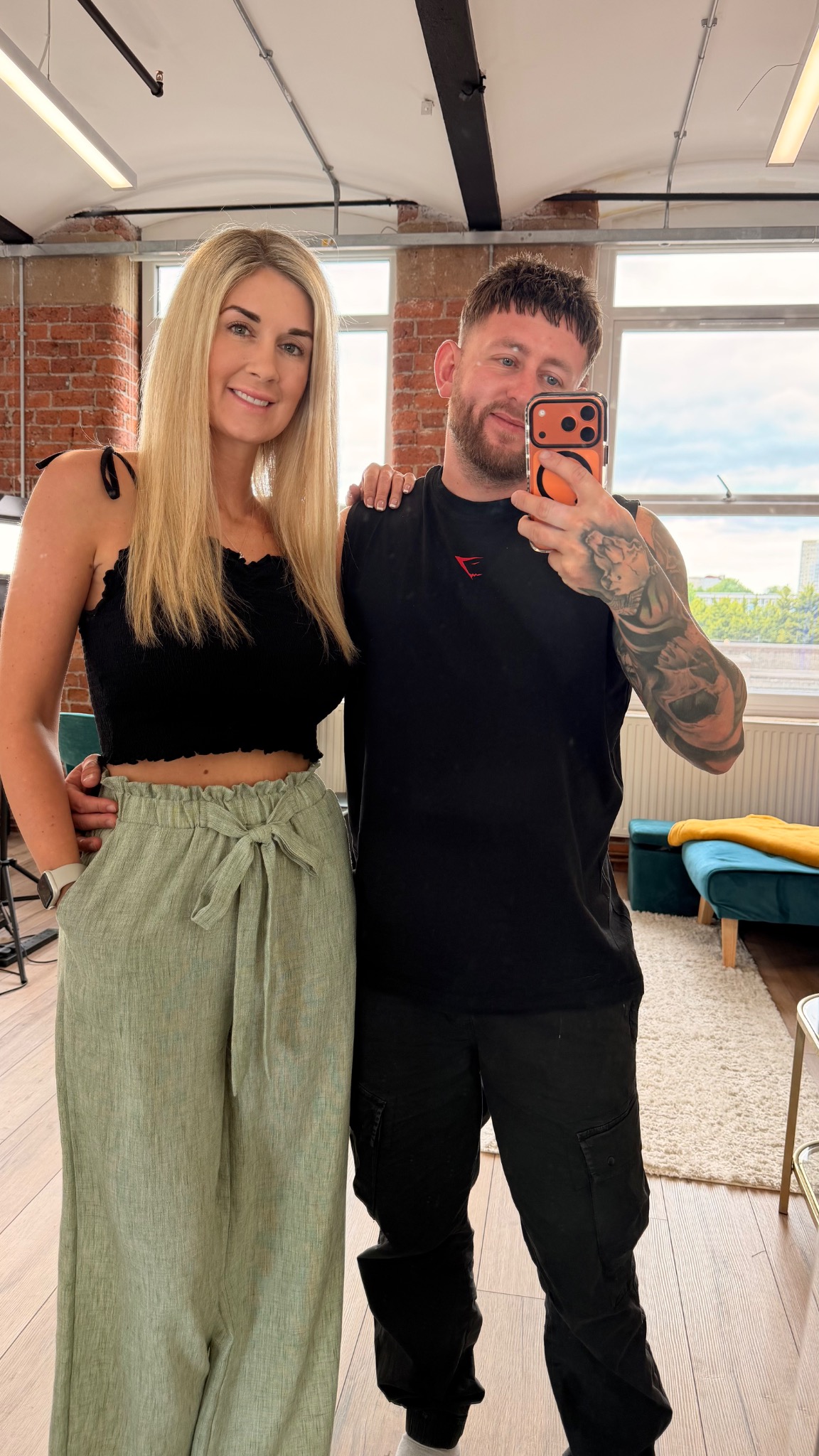 Ash and Tanya in their studio