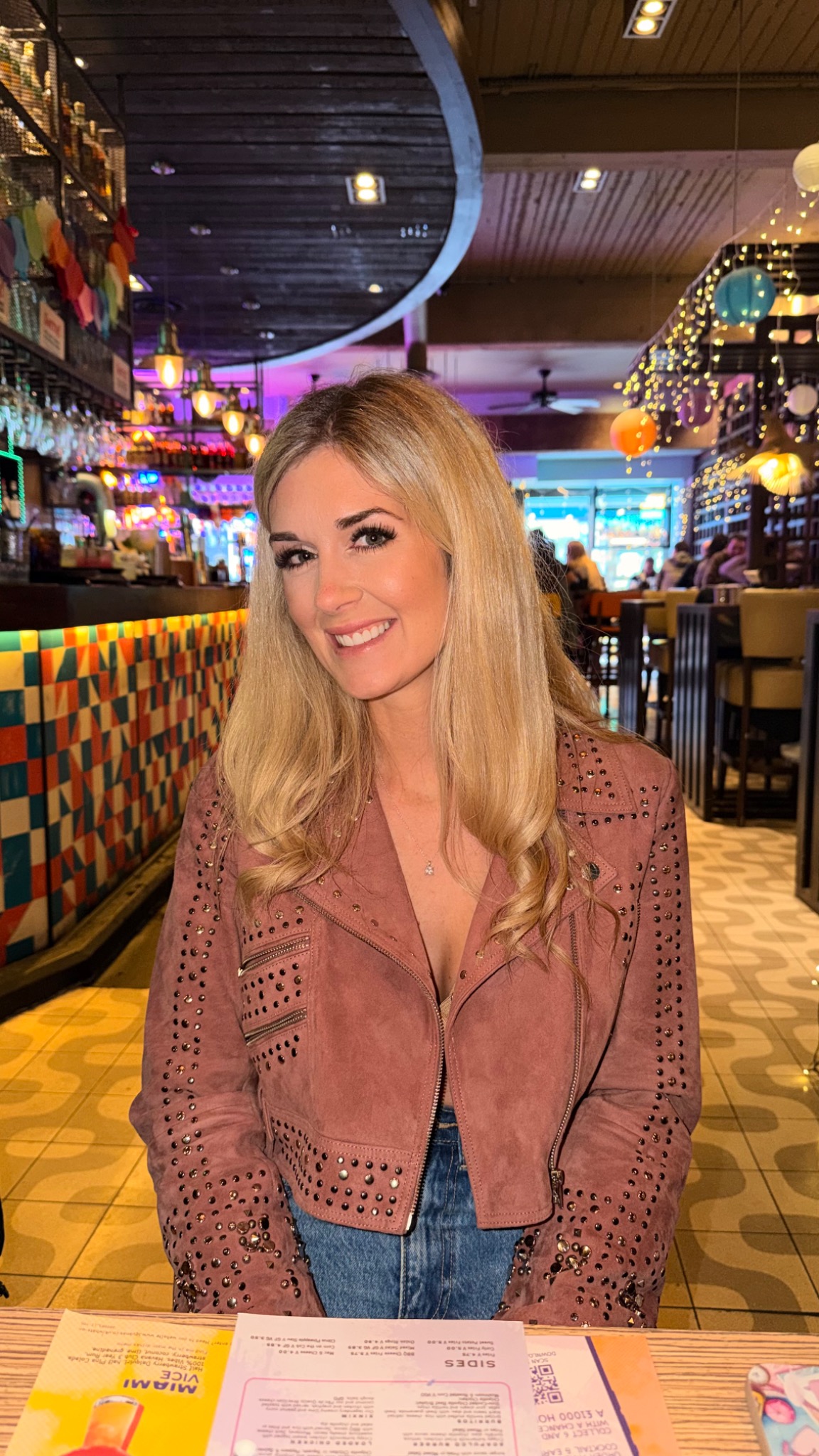Tanya from Ash and Tanya at a bar